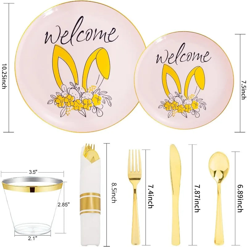 30-Guest Disposable Dinnerware Set