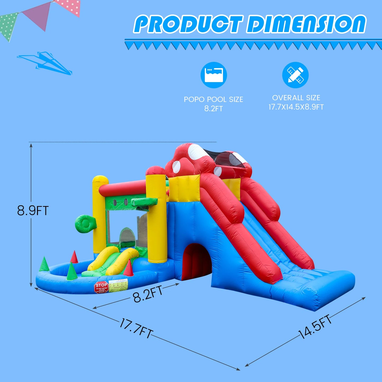 Commercial Inflatable Bounce House, with Blower