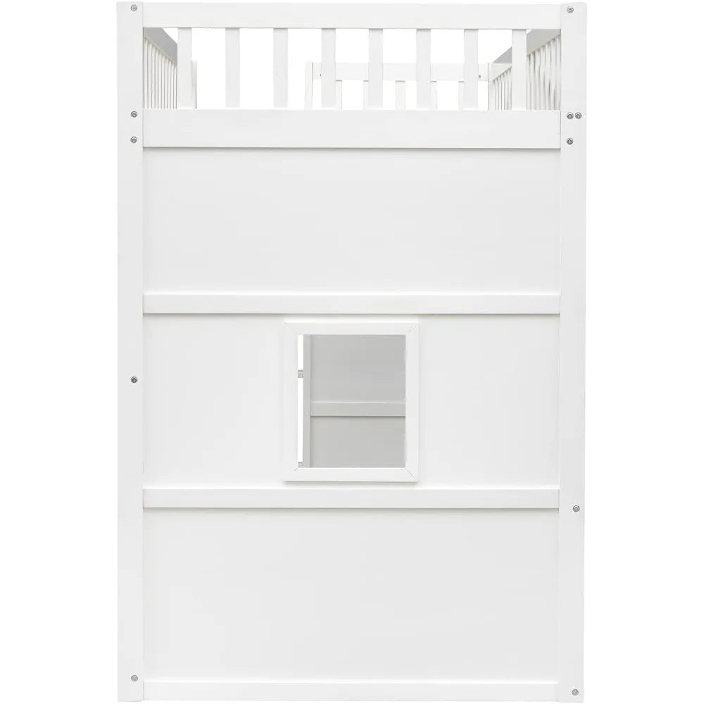 Twin Solid Wood Loft Bed Frame Playhouse