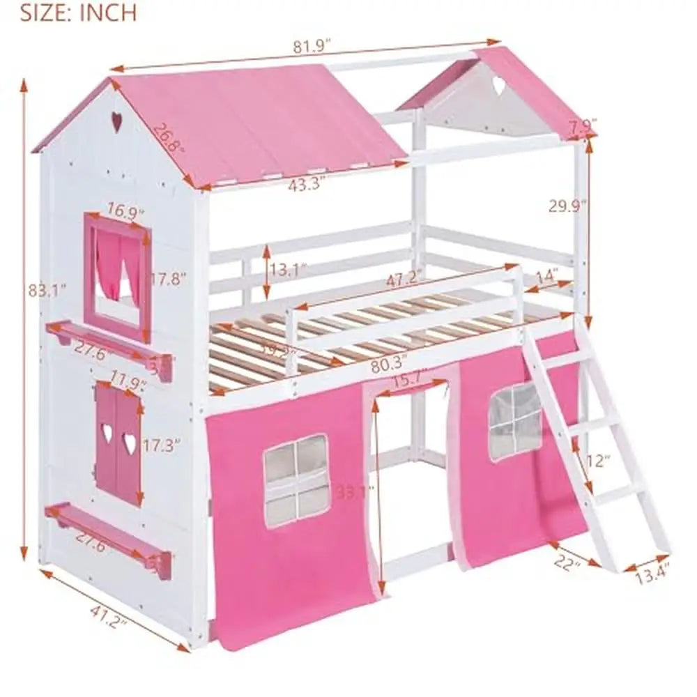 Twin Over Twin Loft Bed Creative Design Storage