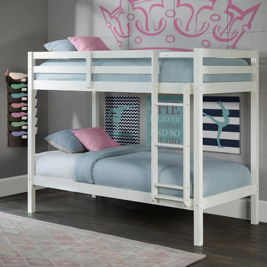 Kids and Teens Caspian Twin Bunk Bed, White