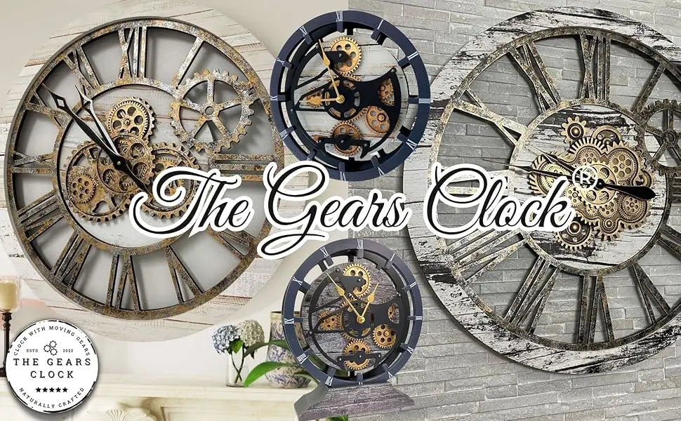 The Original Real Moving Gear Wall Clock (24 inch (60cm)