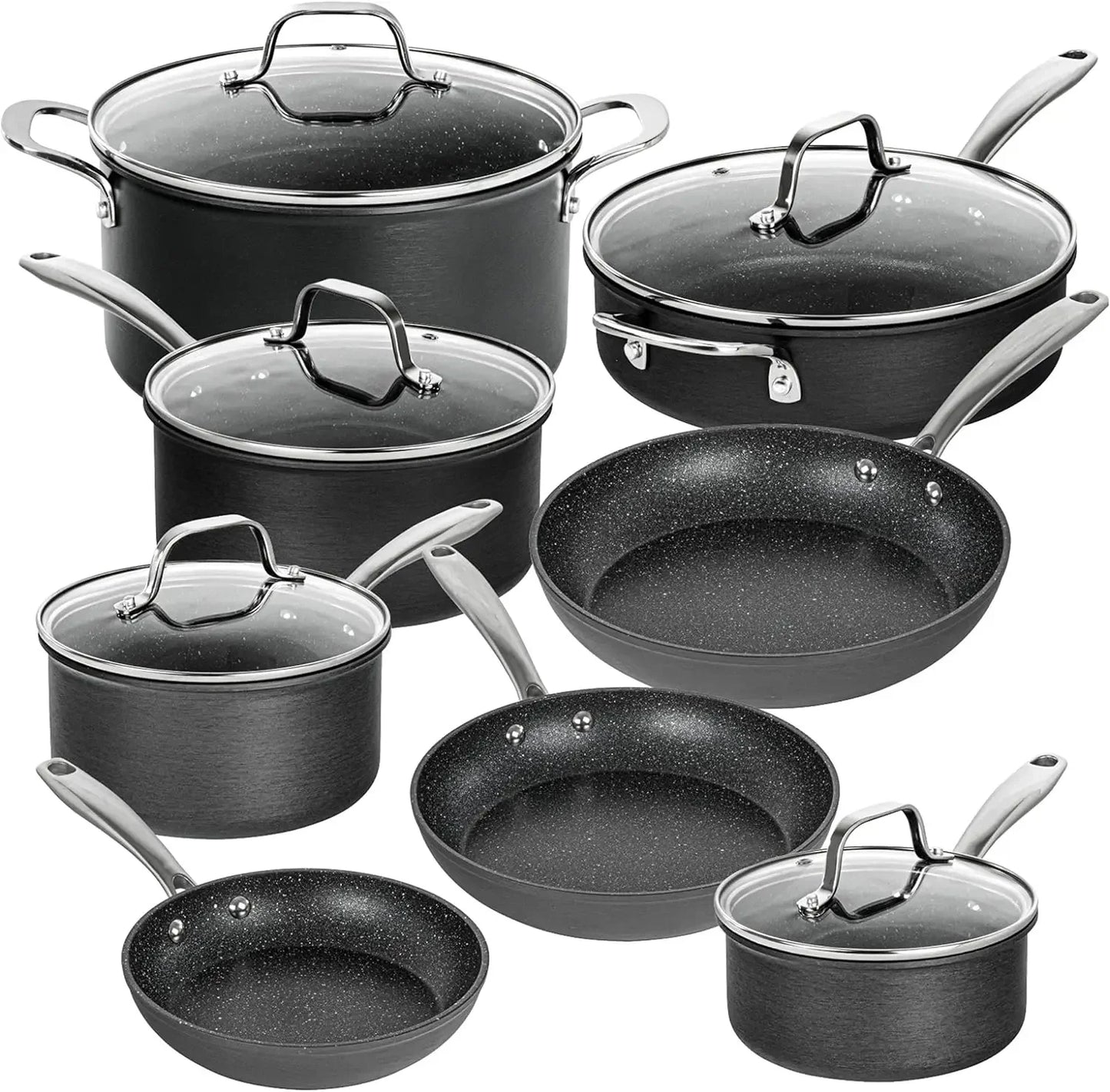 13/26 Piece Hard Anodized Nonstick Cookware Set