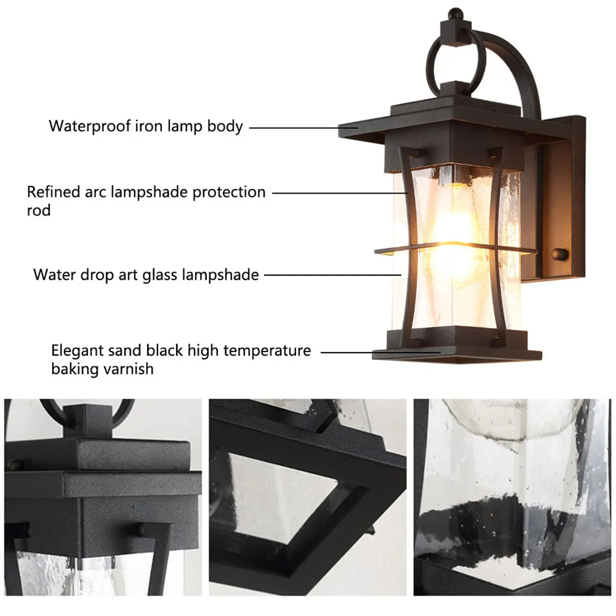 Rust-Proof Wall Mounted Outdoor Waterproof Wall Sconce