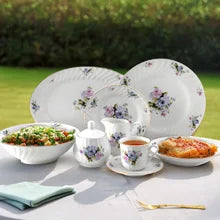 Royal Rose Floral 45-Piece Dinnerware Set