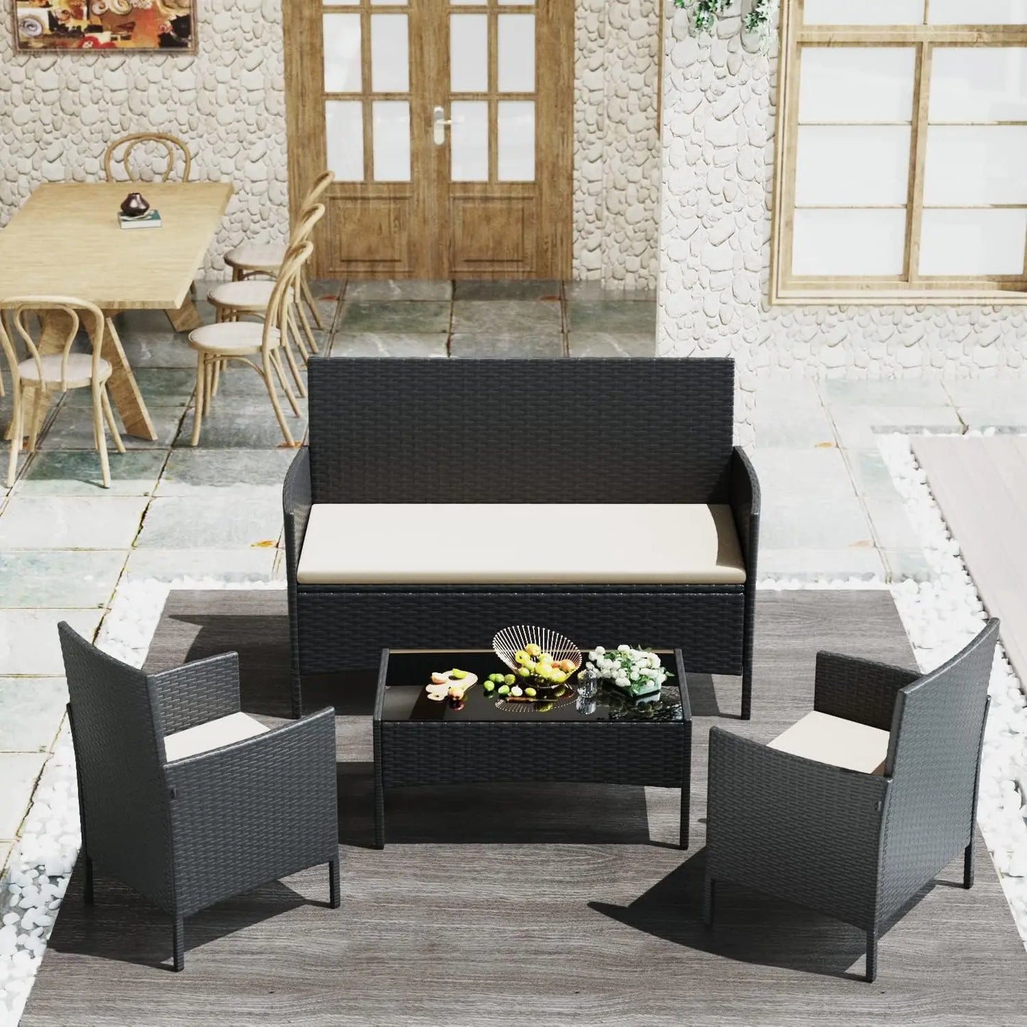 4 Piece Backyard Conversation Set