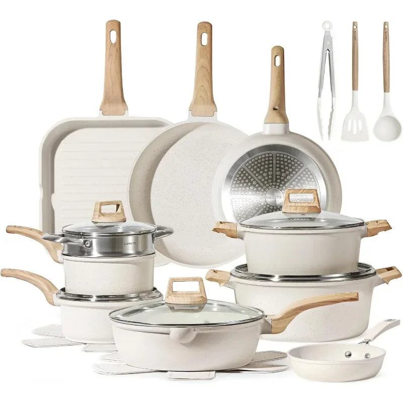 CAROTE 21Pcs Nonstick Cookware Sets