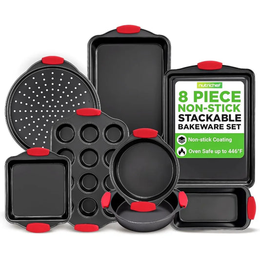 8 Piece Deluxe Non-Stick Baking Pans Set