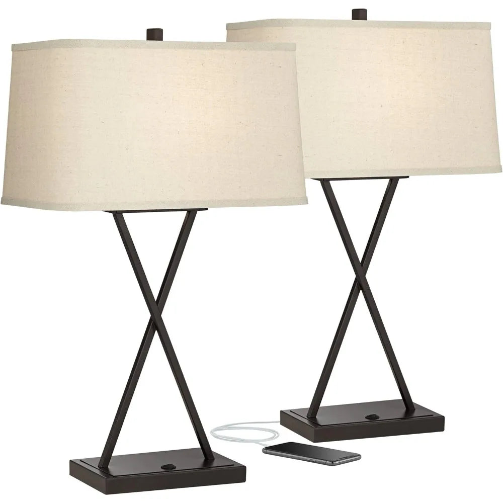 Modern Table Lamps 26.5" High Set of 2