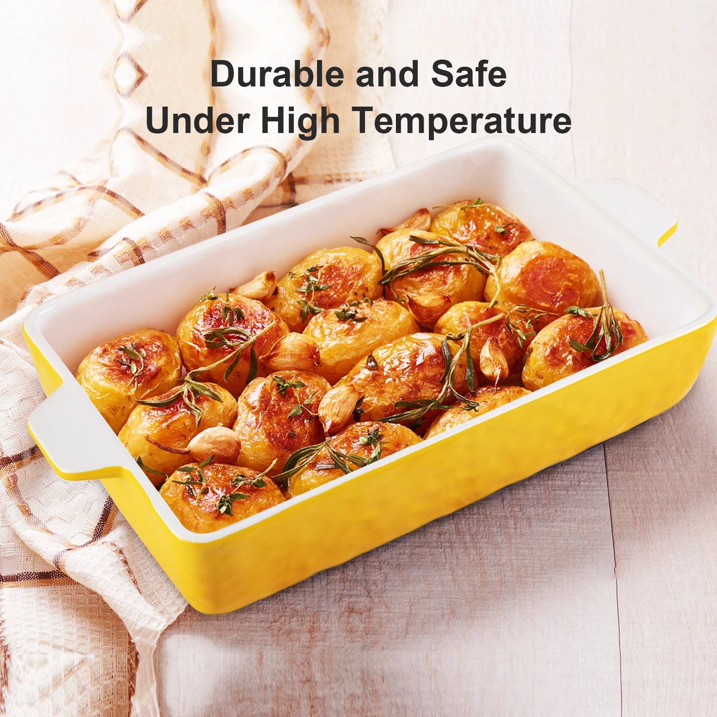 3PCS Ceramic Glazed Relief Baking Tray