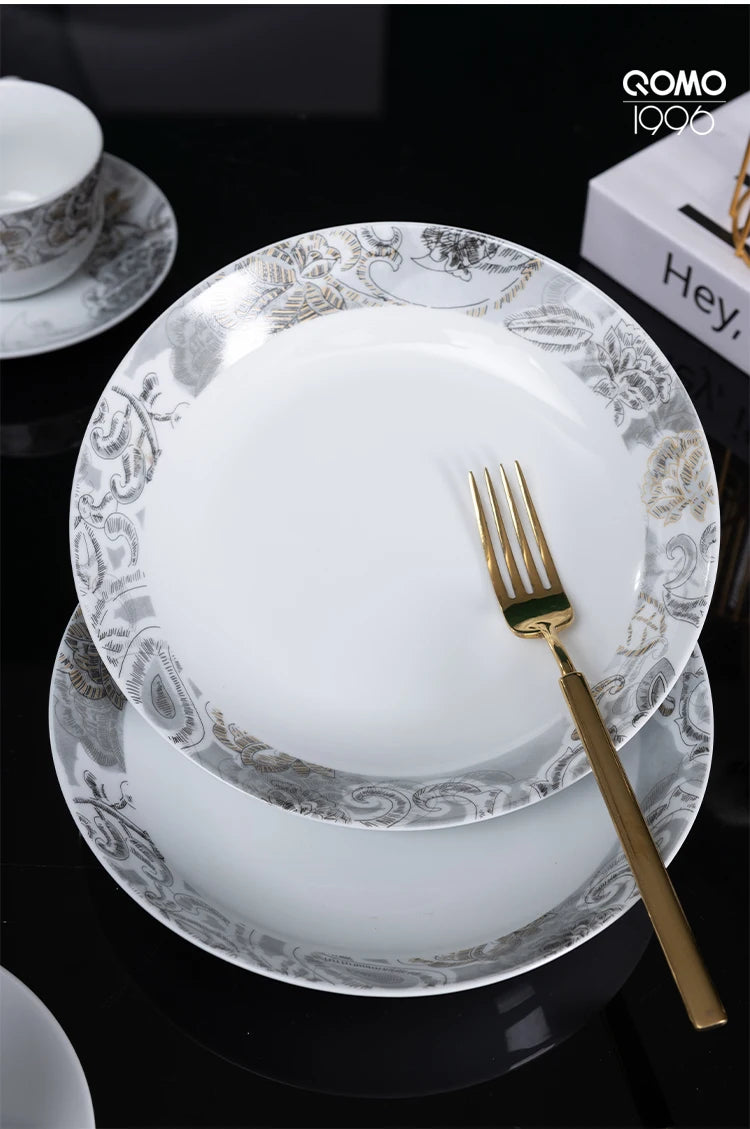 14/28-piece Chip Resistant Porcelain Dinnerware Set