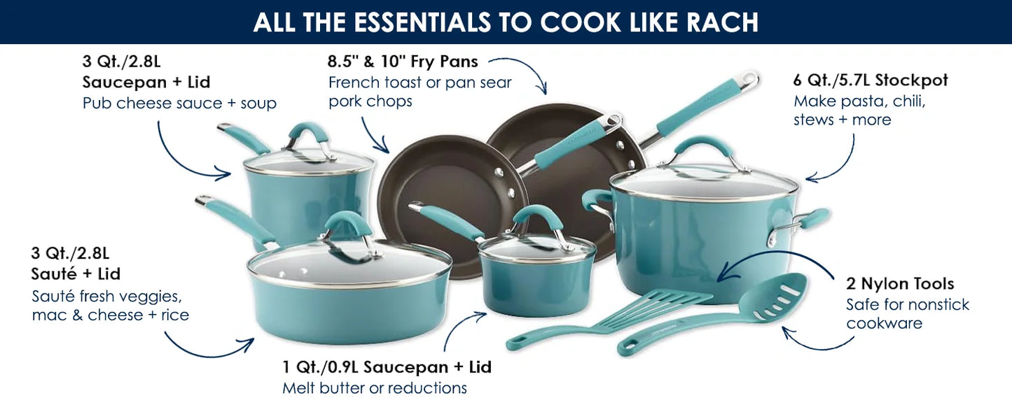 Nonstick Cookware Pots and Pans Set, 12 Piece