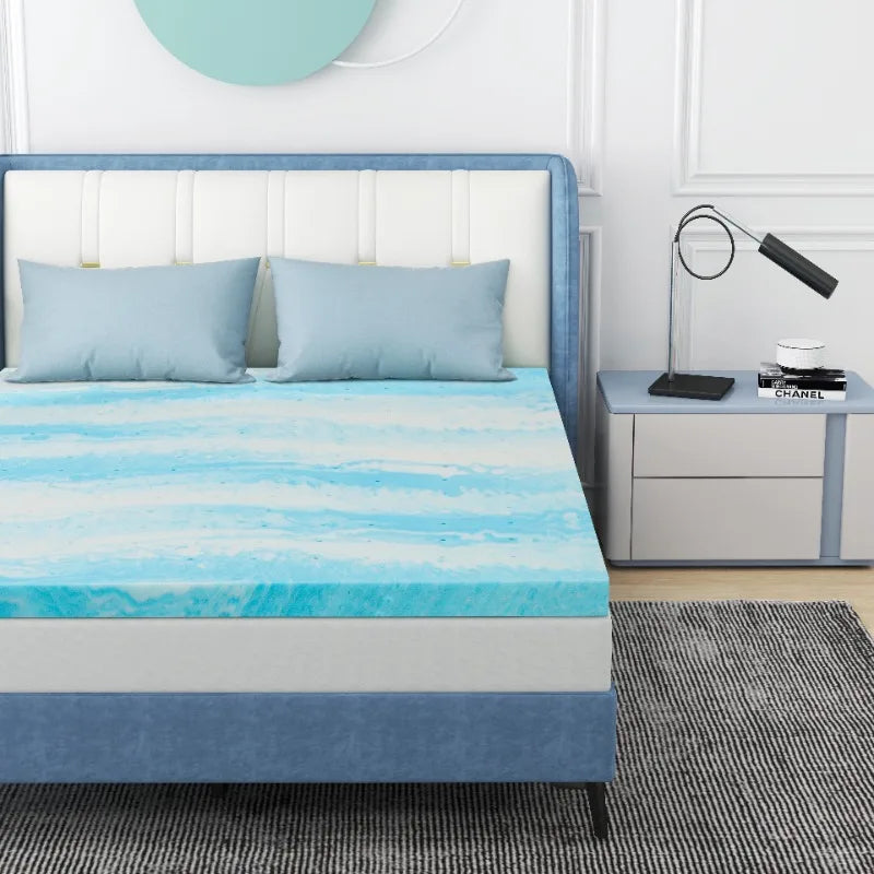 3 Inch Gel Memory Foam Mattress Topper in a Box - Size Optional