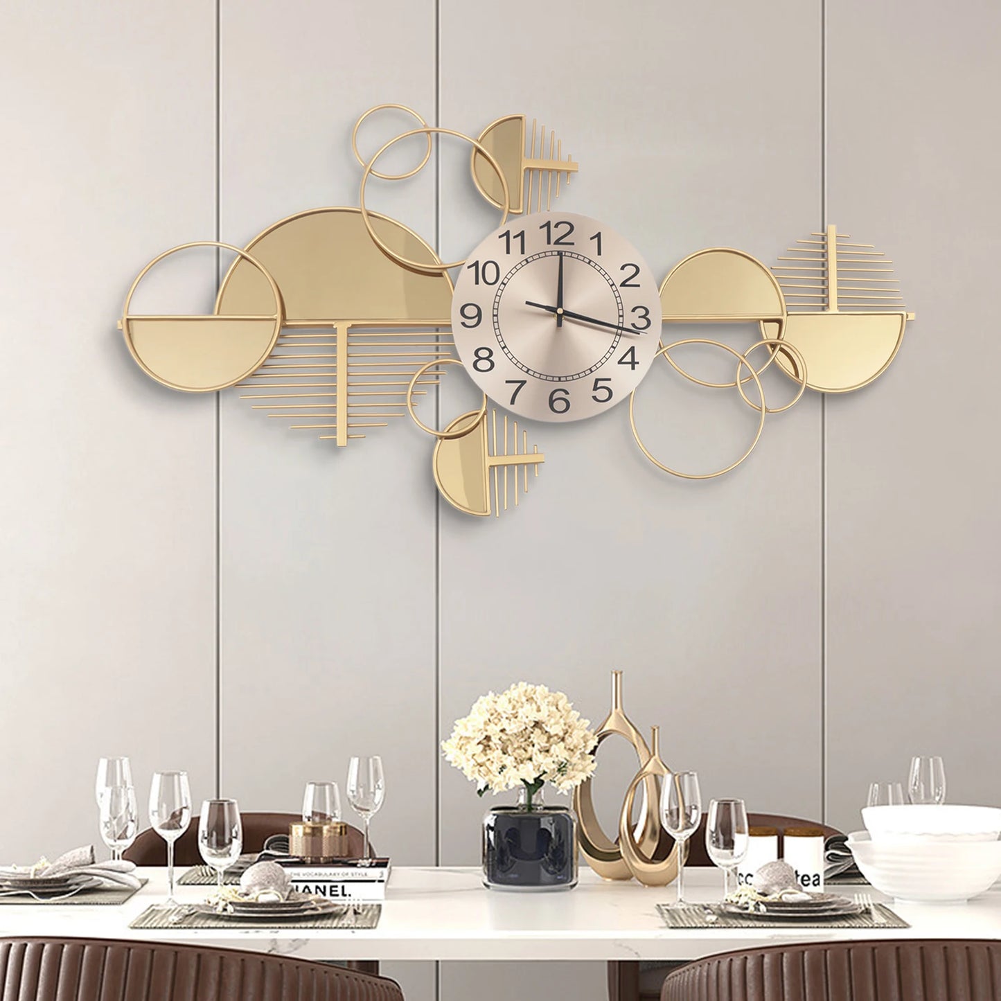 Large Golden Modern Minimalist Metal Wall