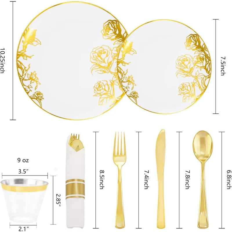 30-Guest Disposable Dinnerware Set