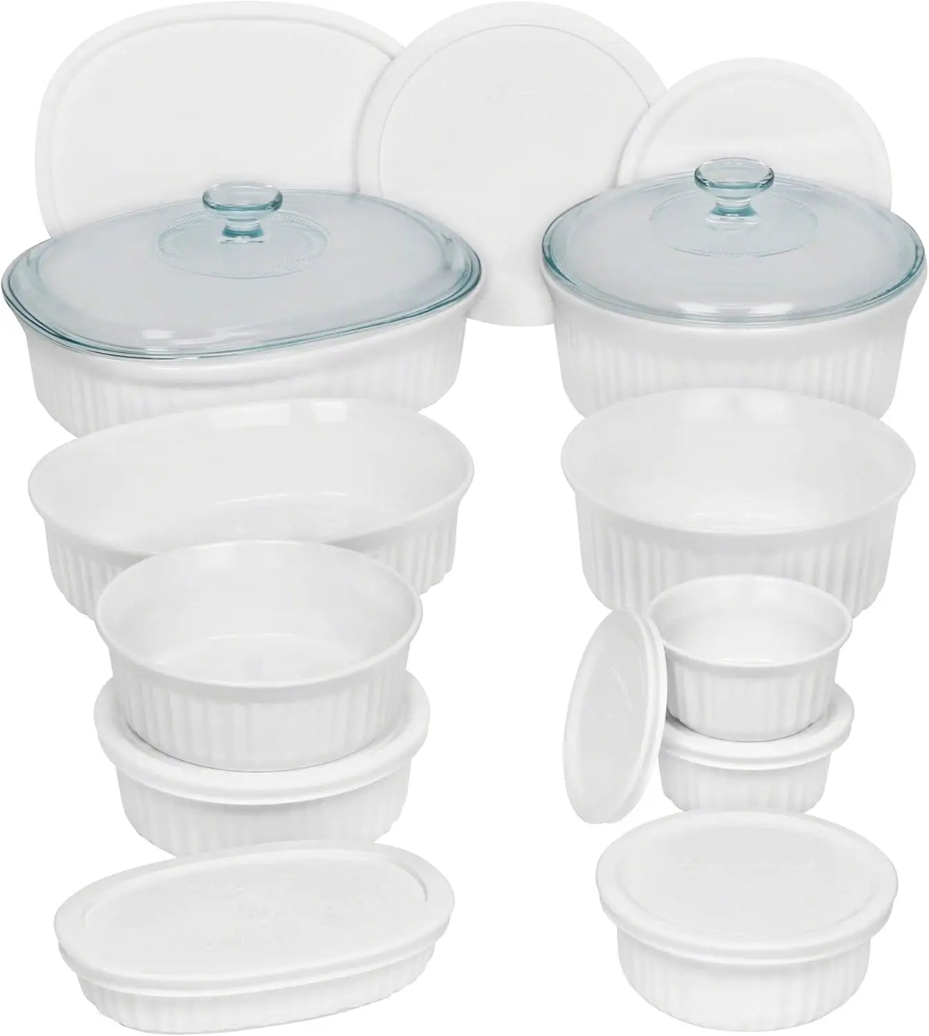 20-Pc Ceramic Bakeware Set with Lids