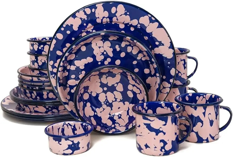 20-Piece Splattered Ceramic Tableware Set