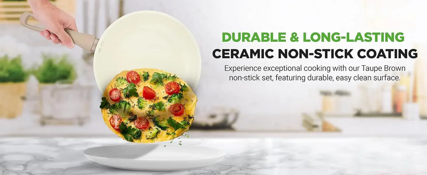 Nutrichef 54-Piece Marble Non-Stick Cookware and Bakeware Set