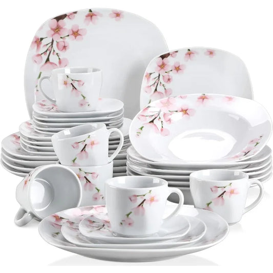 30 PCS Porcelain Dinnerware Sets for 6