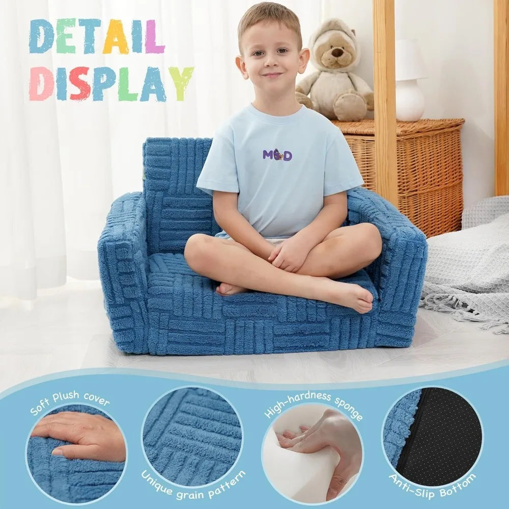 2-in-1 Flannel Fold Out Kid's Couch