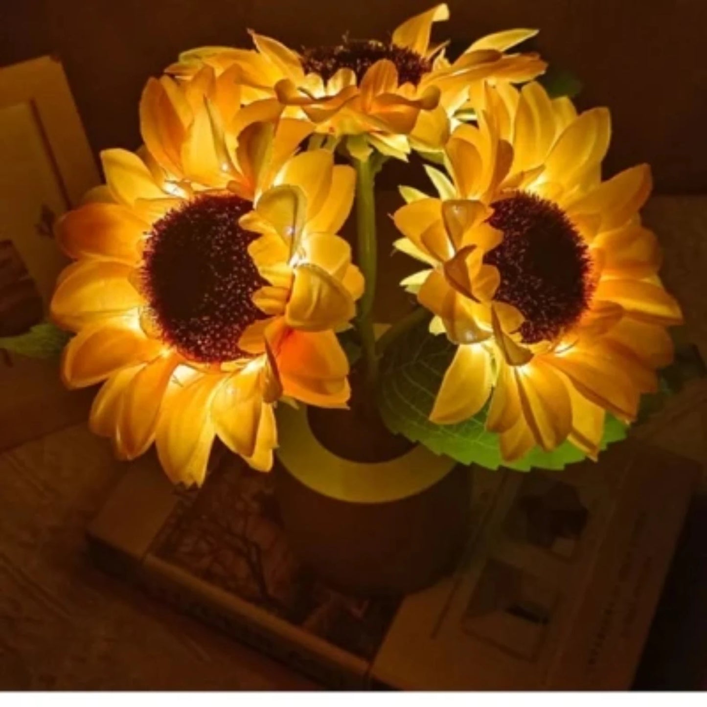 Rechargeable Sunflower Night Light Table Lamp