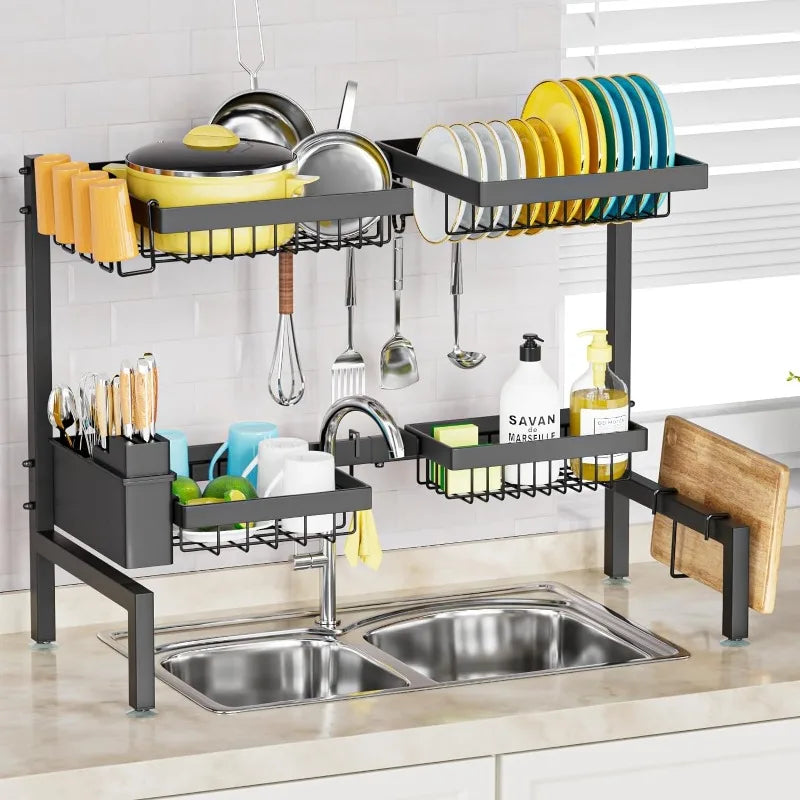 ［2 Tier 4 Baskets] Over The Sink Dish Drying Rack