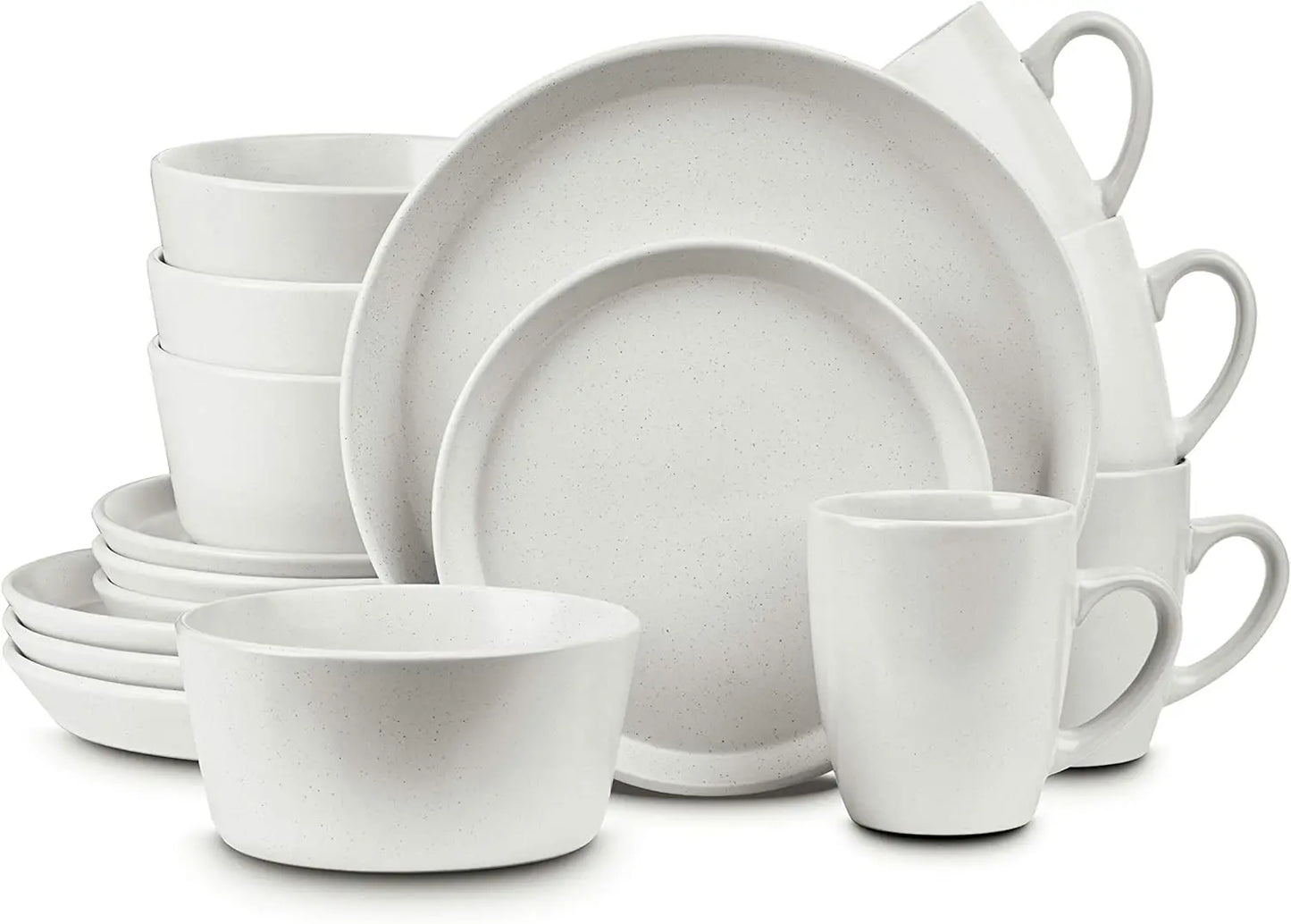 16-Piece Modern Stoneware Dinnerware Set