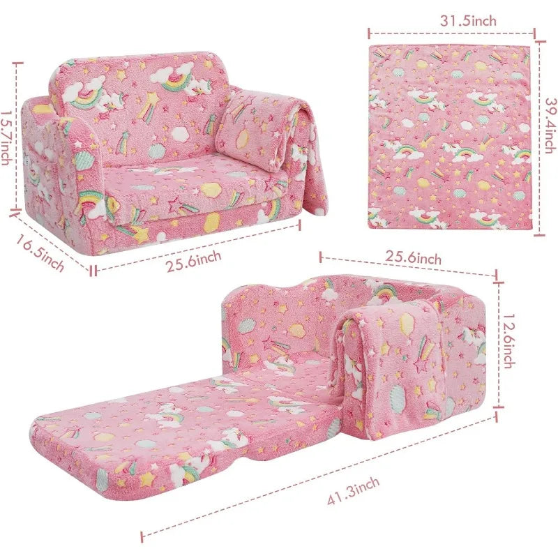 Comfy Baby Fold Out Convertible Sofa Couch