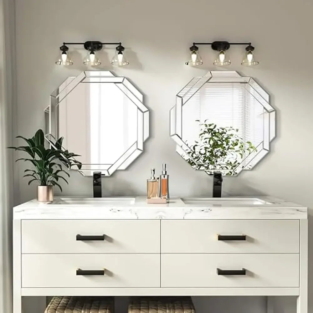 23. 6"L x 23. 6"W Beveled Edge Frameless Wall Mirror