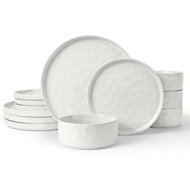 12 Piece Speckled Dinnerware Set for 4