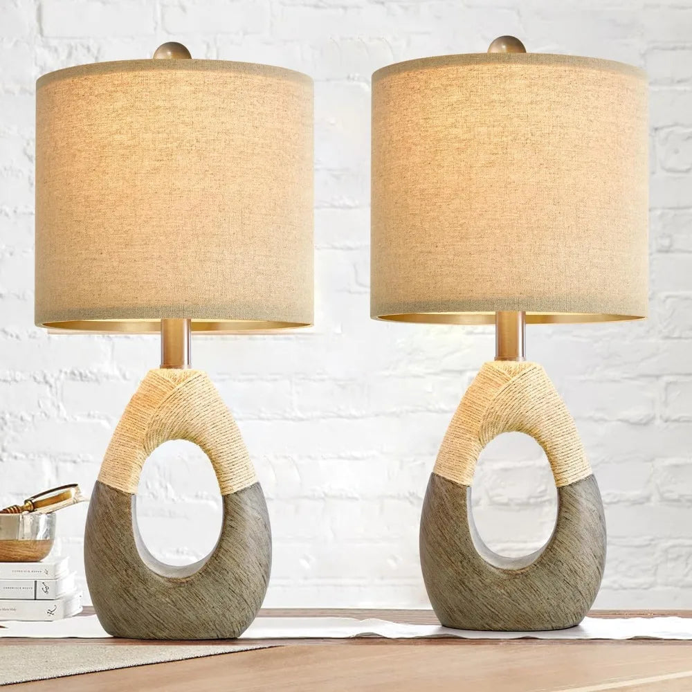 Set of 2 19” Boho Table Lamps