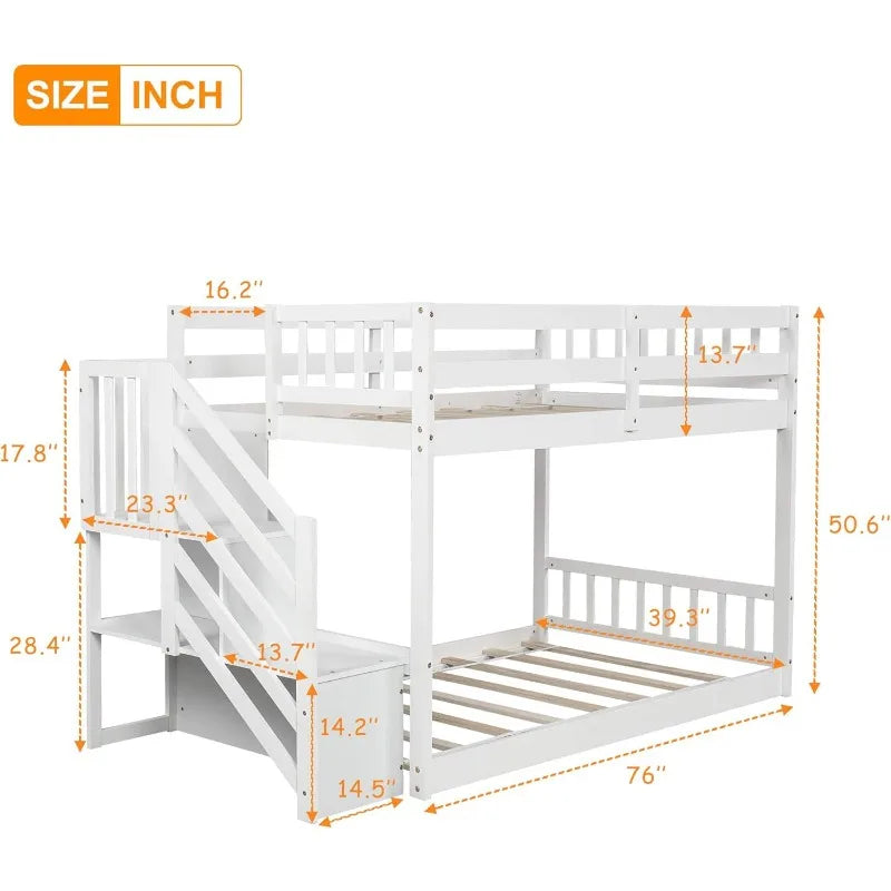 Detachable Twin Over Twin Bunk Bed