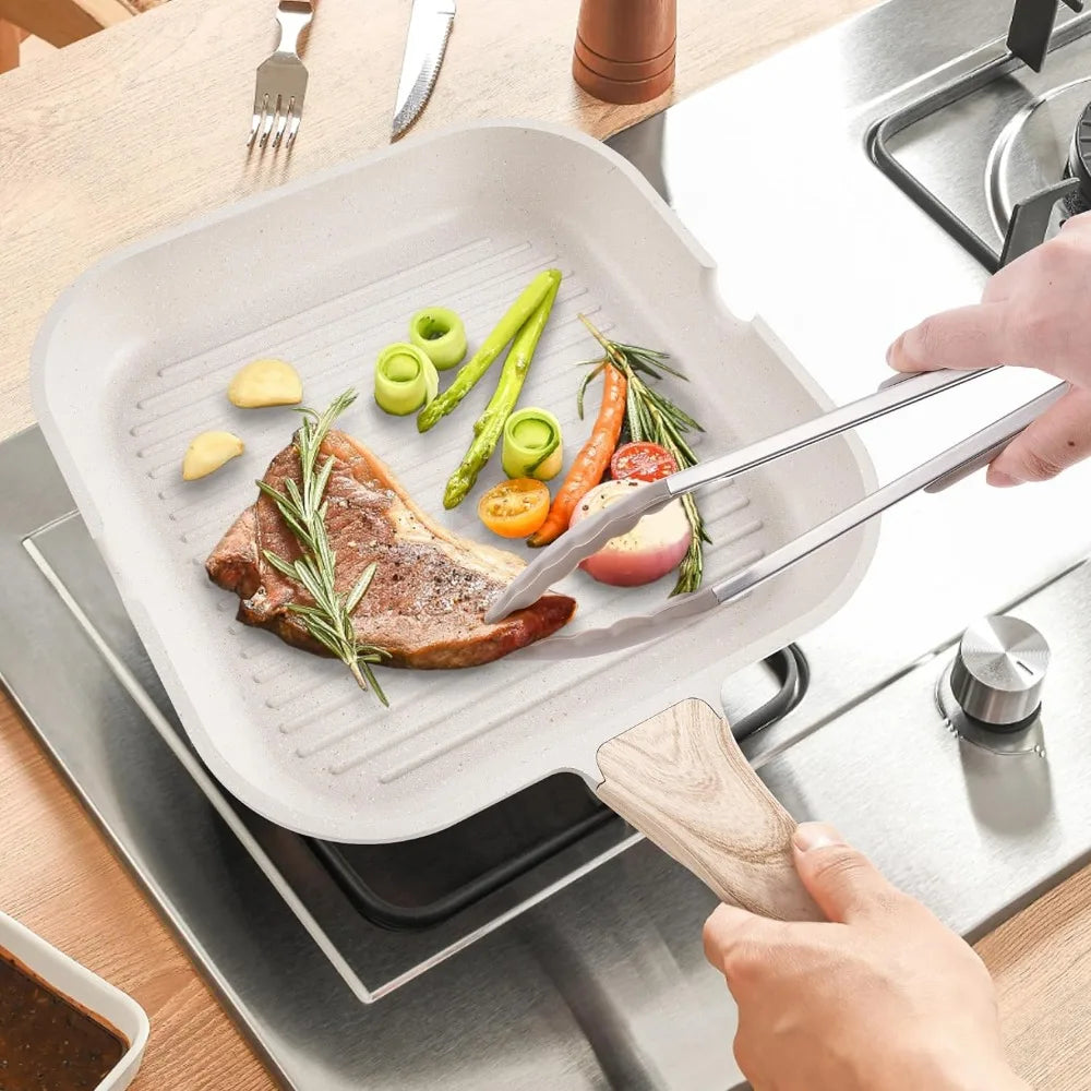 Ceramic Marble Stone Nonstick Cookware Set