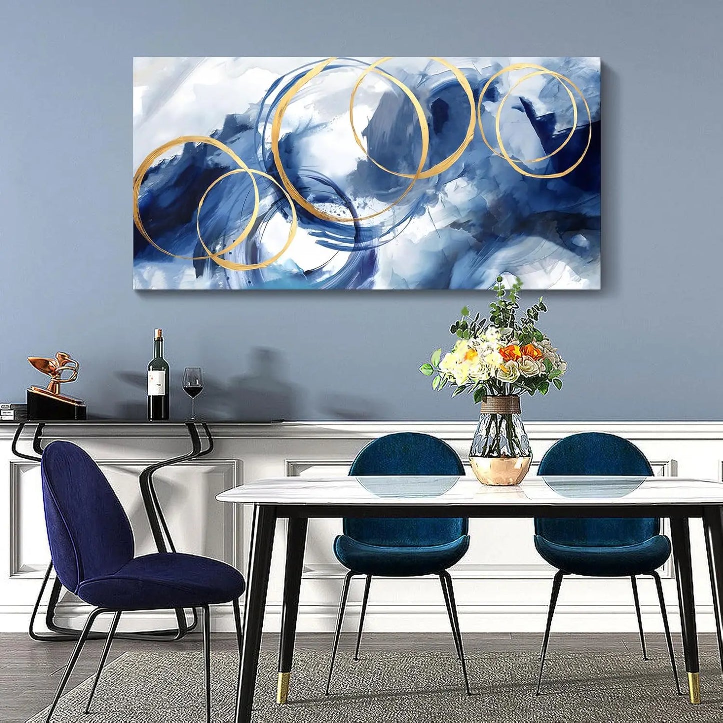 Large Abstract Canvas Wall Art Decor, Size 29x58