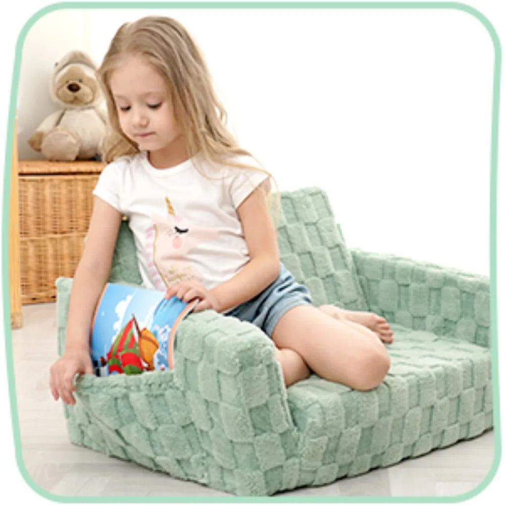 2-in-1 Flannel Fold Out Kid's Couch