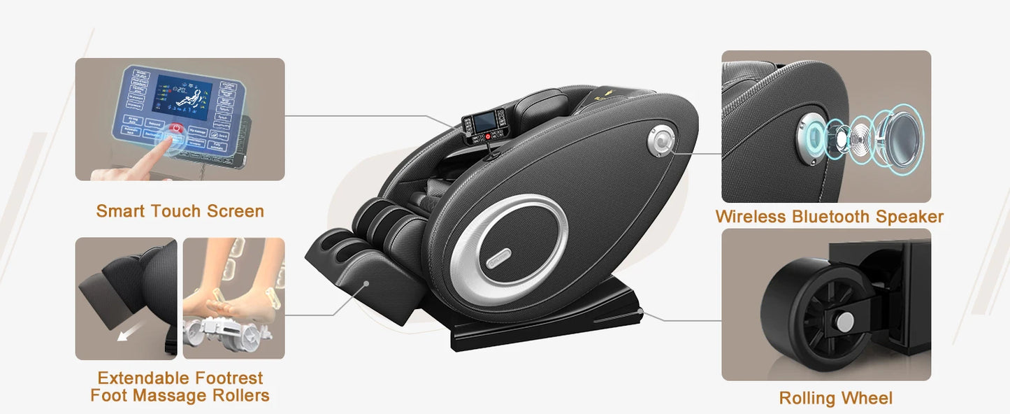 Massage Chair Recliner with Zero Gravity, Full Body Air Pressure, Easy to Use at Home