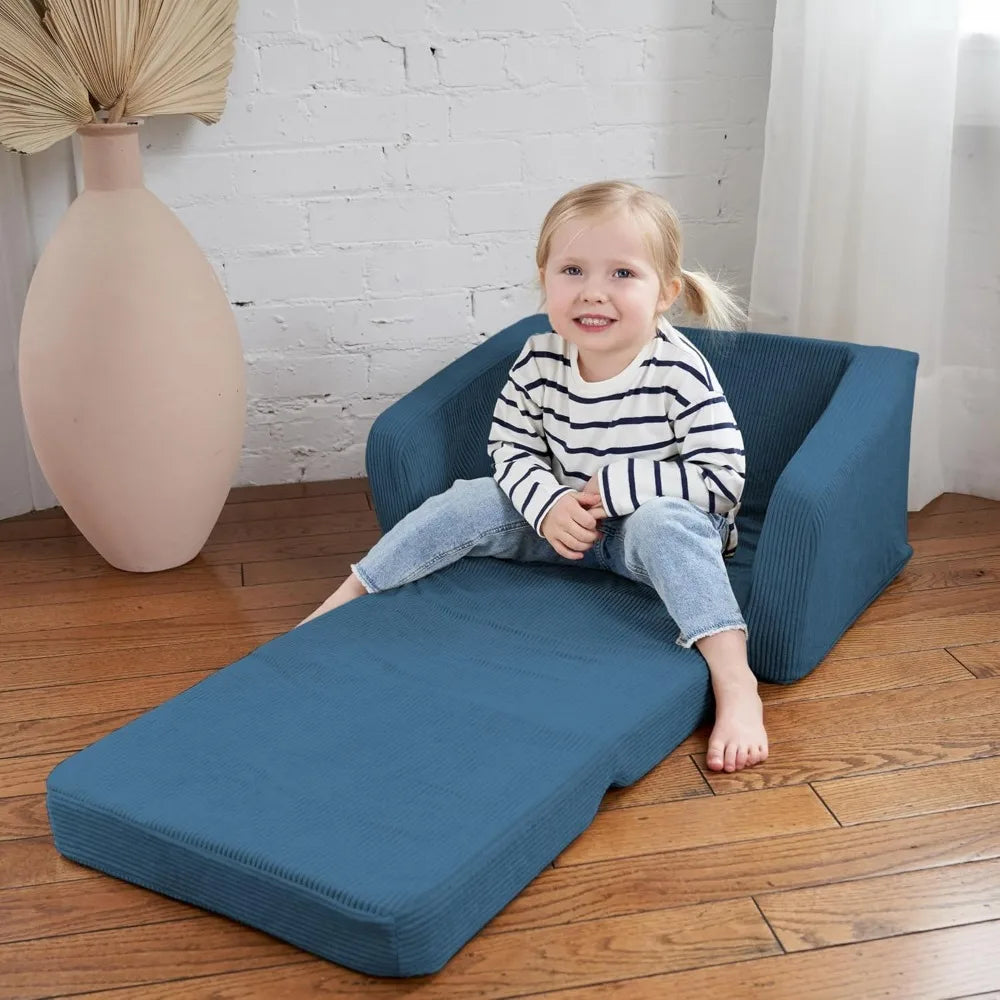 Comfy Kids Chair for Toddler - Stylish 2 in 1 Lounger