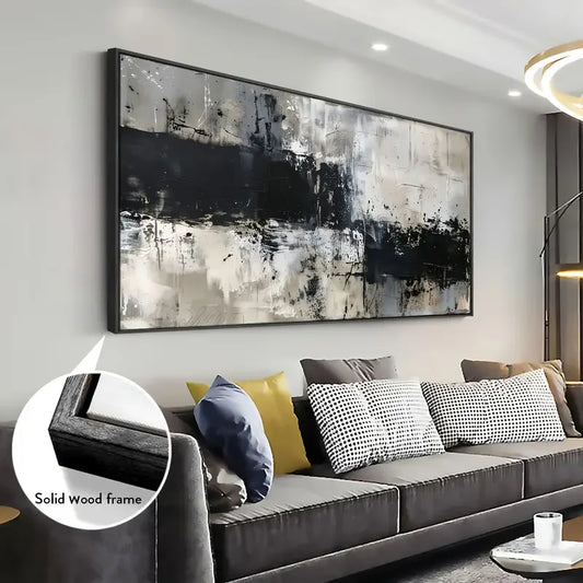 Unique Black and White Pattern Canvas Art - 3 sizes
