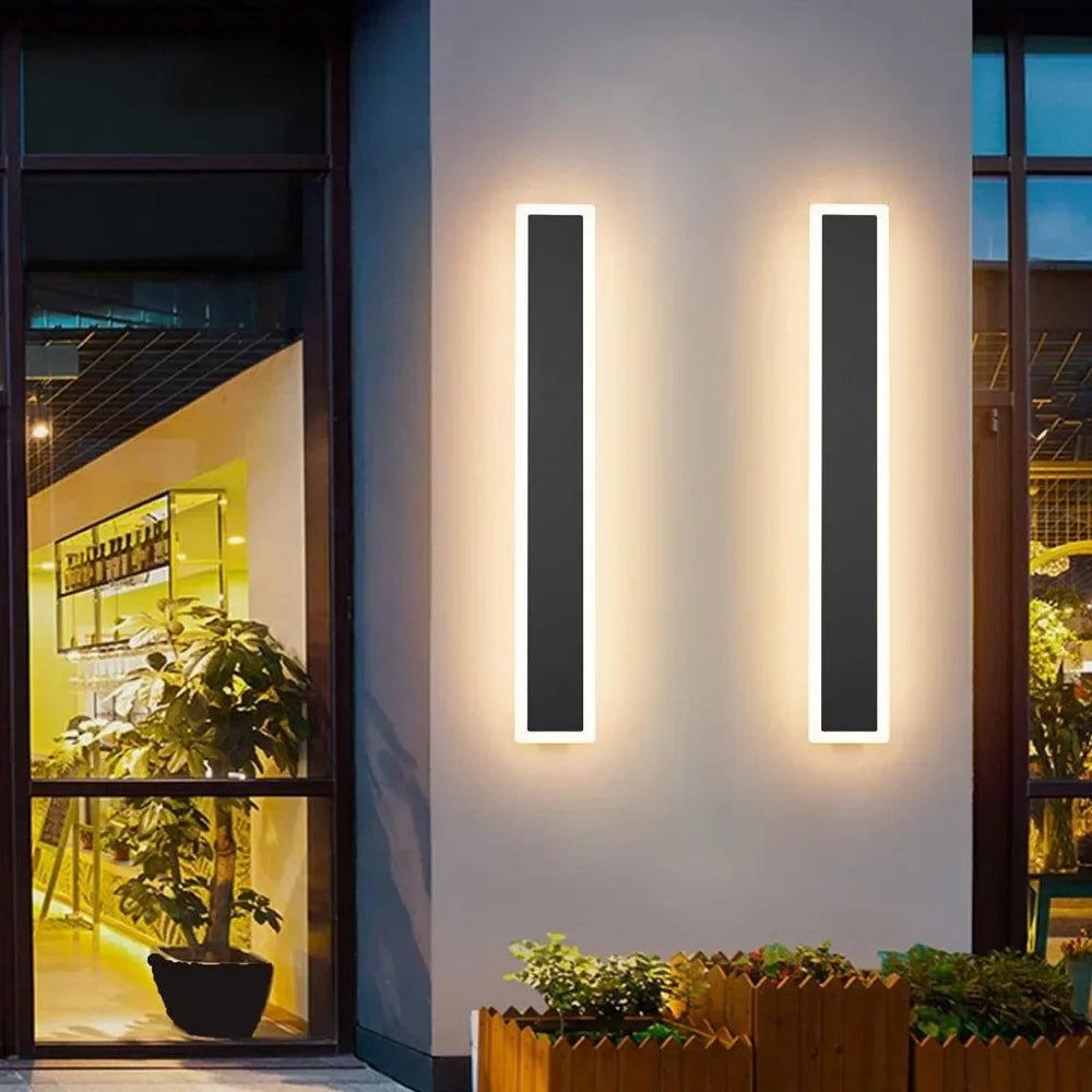 2 Pack 39.4inch Modern LED Exterior Wall Sconce