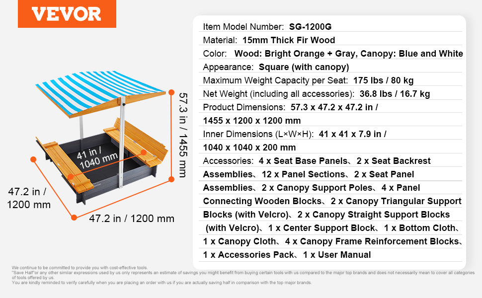 Children's Mini Playground Outdoor Sandbox